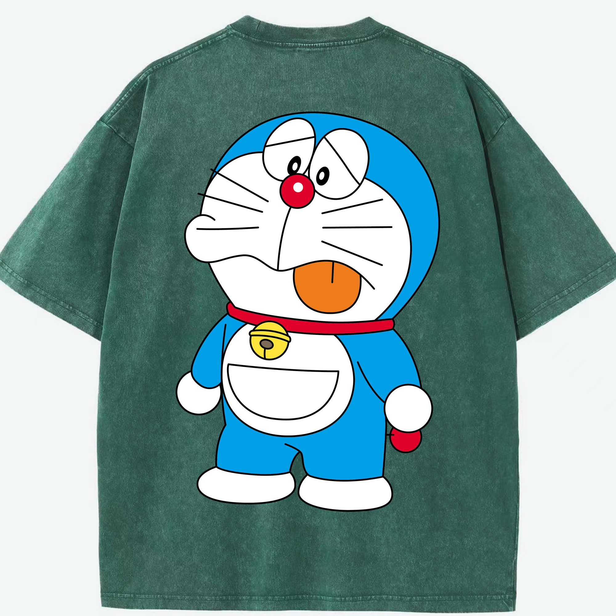 （画像用） ドラえもん Doraemon 綿100% ヴィンテージ風 半袖Tシャツ（背面プリント）